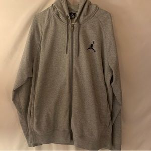 Jordan Mens Sport Air Full-Zip Hoodie, XXL, Gray